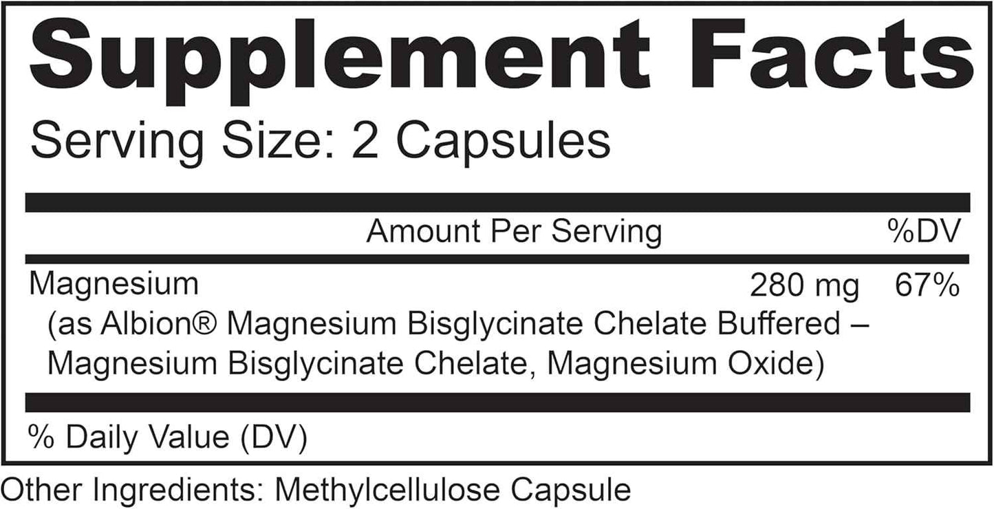 Lively Vitamin Co. Magnesium Ease - Chelated - Highly Bioavailable - Tension - Stress - Nerves - Immune Function - RLS - Gluten Dairy Soy Free - Non-GMO - 180 Vegan Capsules