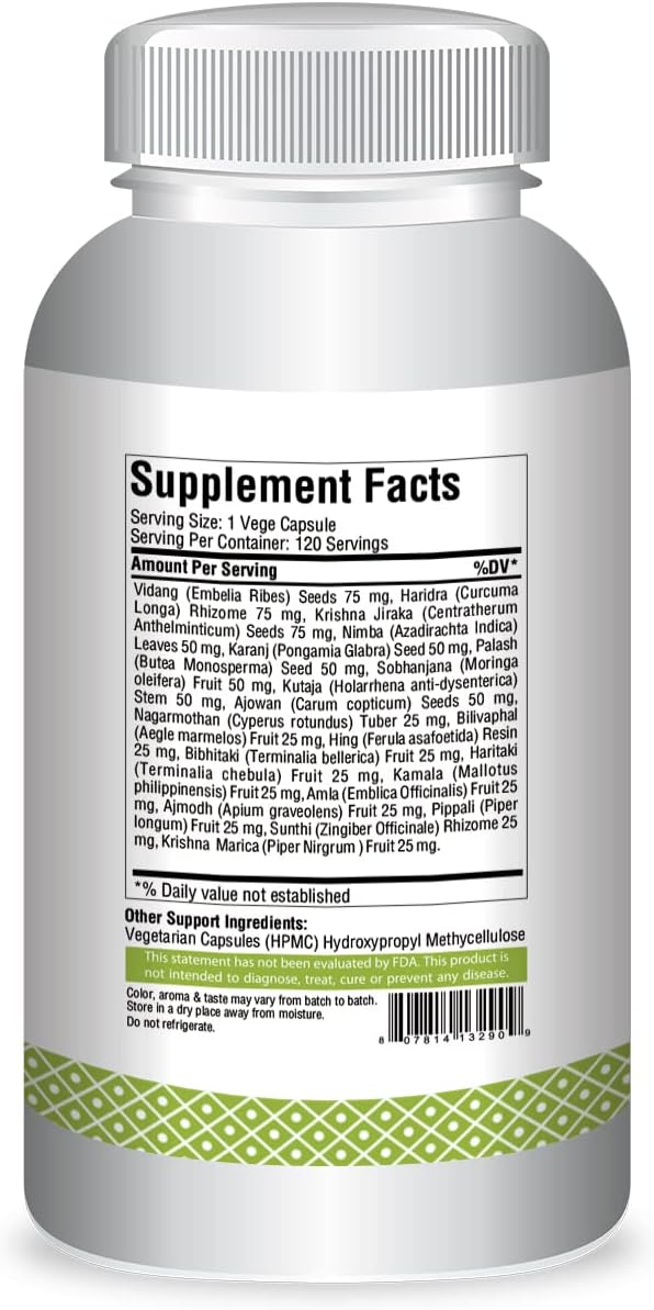 Liver Cleanse Detox & Repair Formula - Herbsforever Para Cleaner Capsules - 120 Capsules