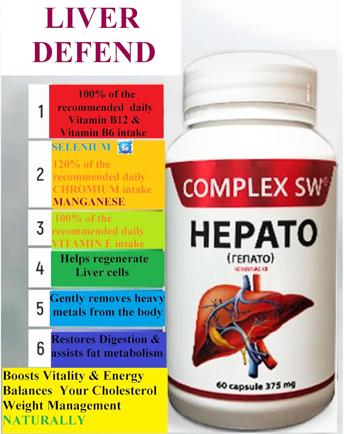 Liver Cleanse Detox Supplement with Milk Thistle, Marigold, Artichoke - Liver Support Complex for Detox & Repair - 60 Capsules