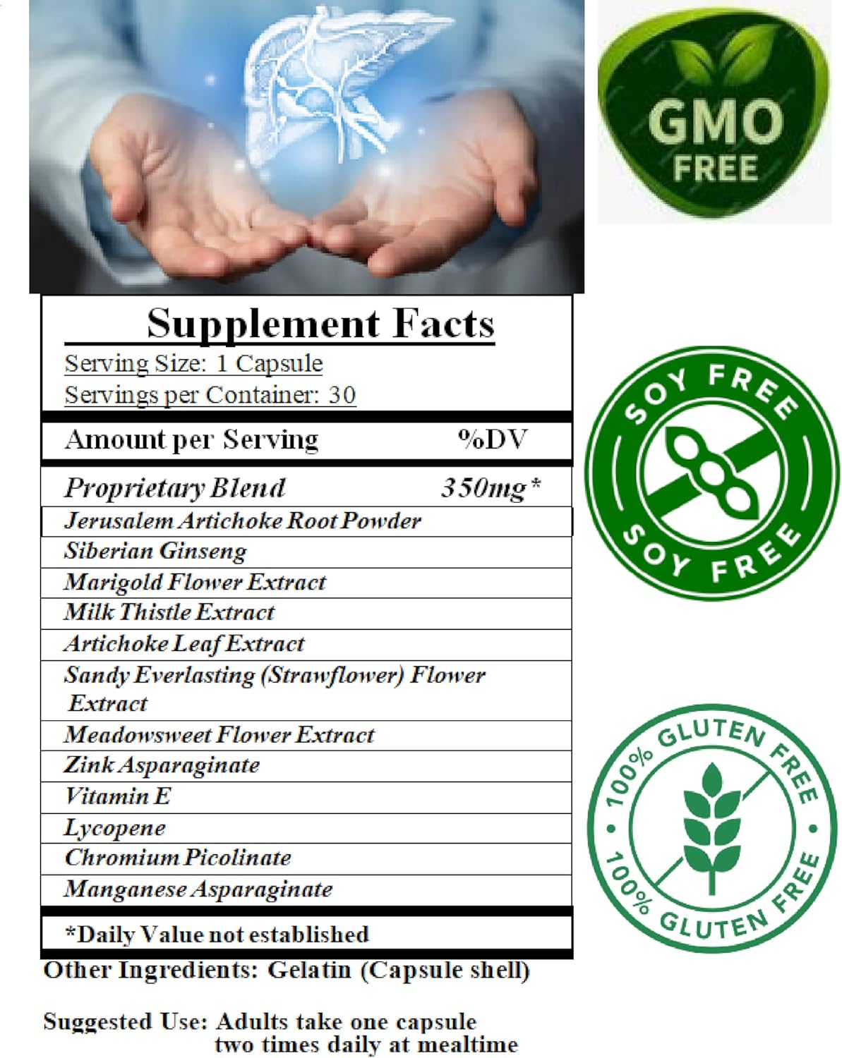 Liver Cleanse Detox Supplement with Milk Thistle, Marigold, Artichoke - Liver Support Complex for Detox & Repair - 60 Capsules