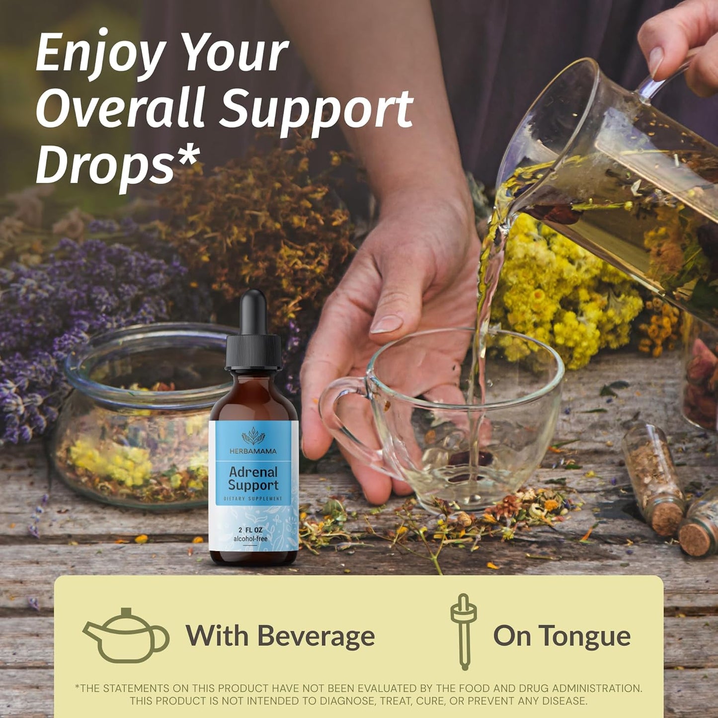 Liver Detox & Adrenal Support Herbal Liquid Drops Kit - Vegan & Non-GMO - 2 Pack