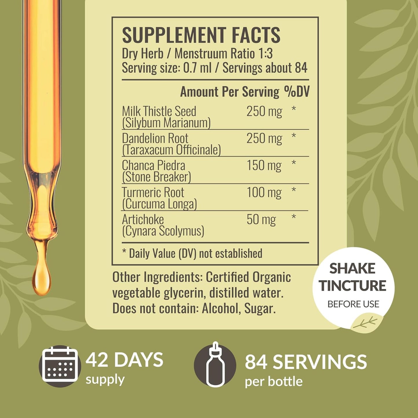 Liver Detox & Adrenal Support Herbal Liquid Drops Kit - Vegan & Non-GMO - 2 Pack