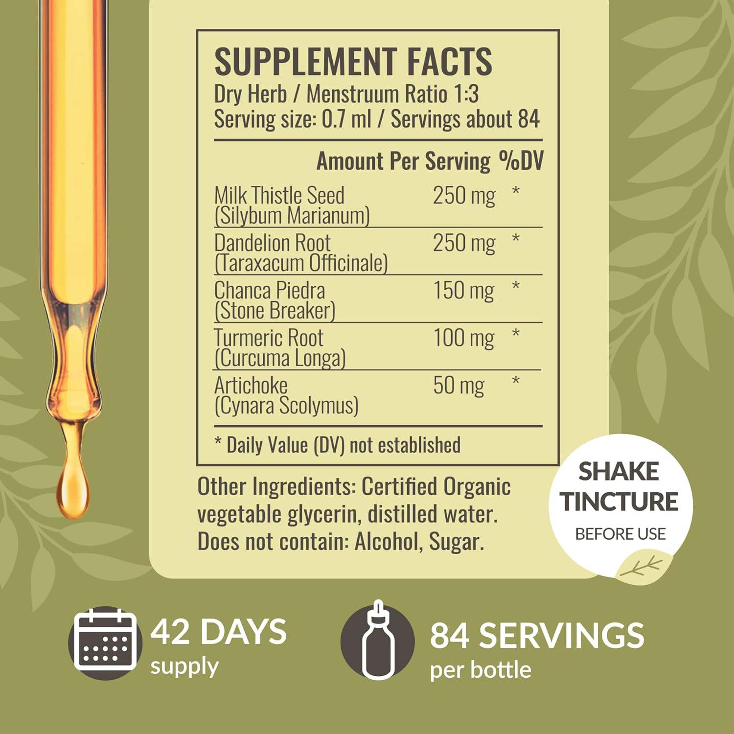 Liver Detox & Adrenal Support Herbal Liquid Drops Kit - Vegan & Non-GMO - 2 Pack