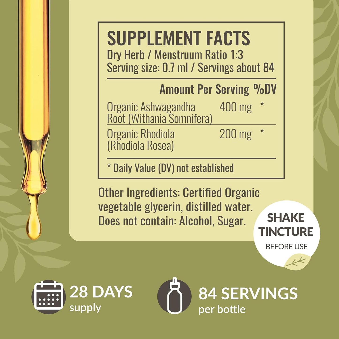 Liver Detox & Adrenal Support Herbal Liquid Drops Kit - Vegan & Non-GMO - 2 Pack