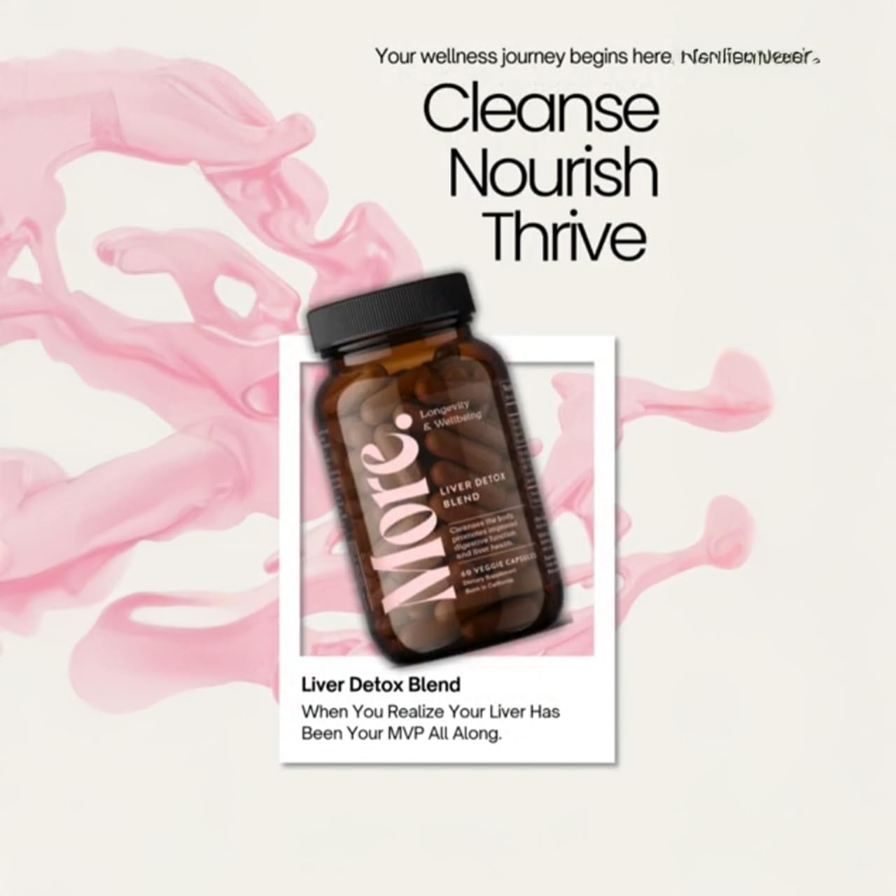 Liver Detox Blend with Antioxidants, Botanicals & Amino Acids - Supports Wellbeing & Longevity - Natural Cleanse Supplement - 60 Capsules