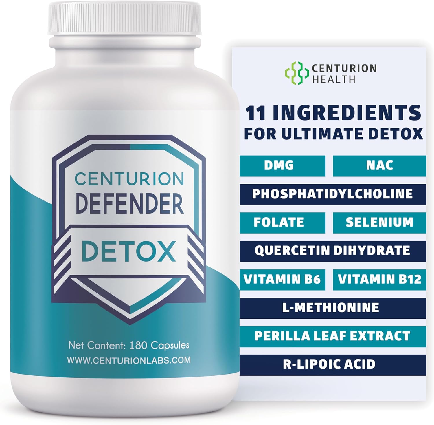 Liver Detox Repair Supplement with Phosphatidylcholine, Vitamin B6, Folate - 180 Capsules