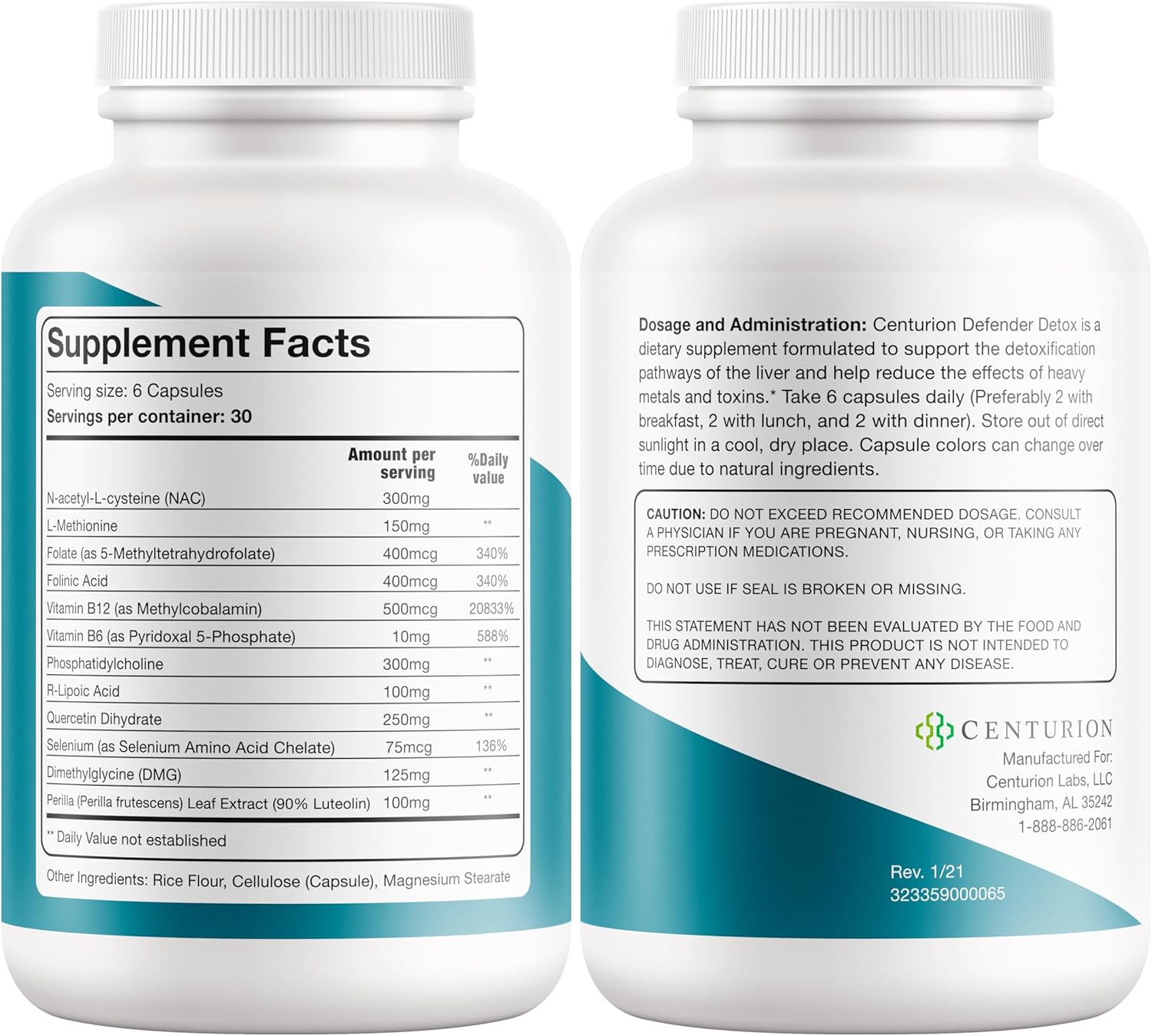 Liver Detox Repair Supplement with Phosphatidylcholine, Vitamin B6, Folate - 180 Capsules
