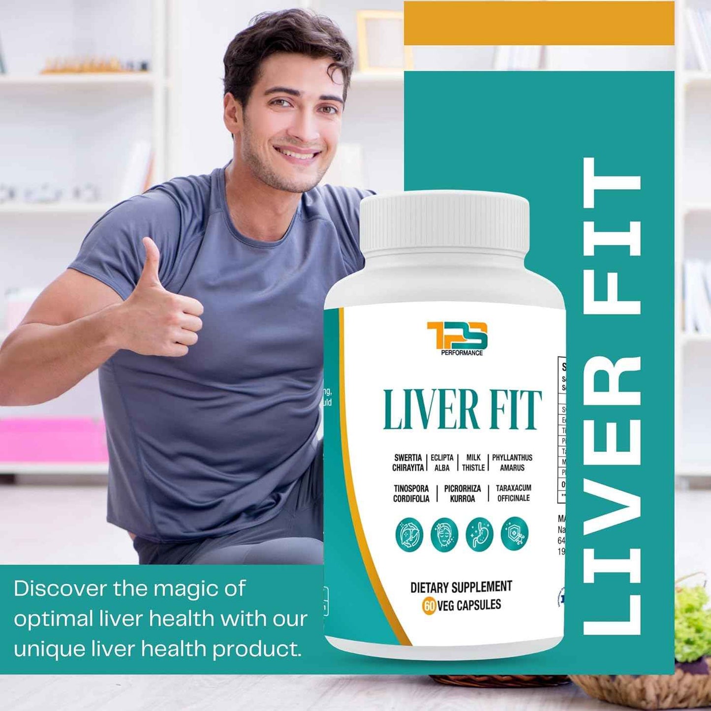 Liver Fit | Liver Cleanse, Detox & Repair Formula - Natural Liver Support Supplement with Milk Thistle Extract, Phyllanthus Amarus Extract, Picrorhiza Kurrora Extract, 60 Capsules