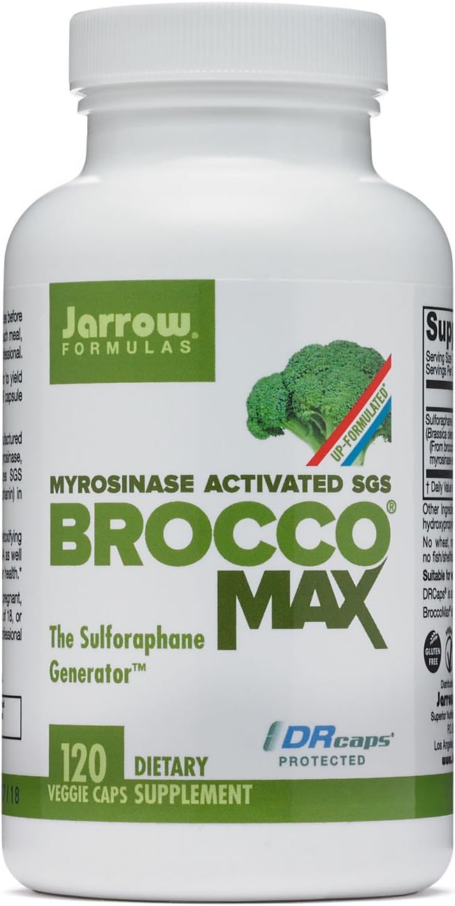 Liver Health Bundle: Jarrow Formulas BroccoMax with Sulforaphane & Life Extension N-Acetyl-L-Cysteine for Immune and Respiratory Support (120 Capsules)