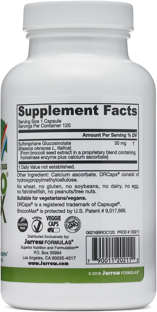 Liver Health Bundle: Jarrow Formulas BroccoMax with Sulforaphane & Life Extension N-Acetyl-L-Cysteine for Immune and Respiratory Support (120 Capsules)