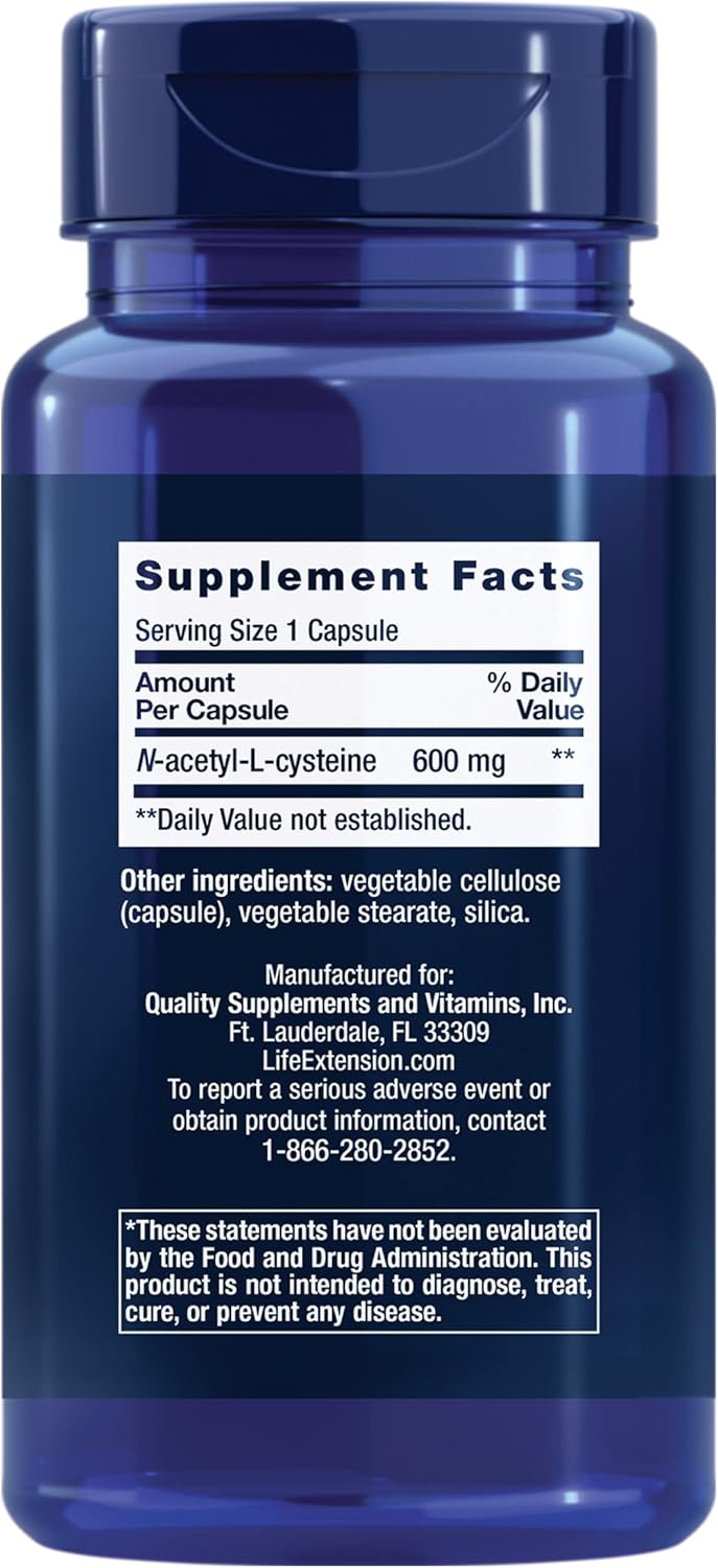 Liver Health Bundle: Jarrow Formulas BroccoMax with Sulforaphane & Life Extension N-Acetyl-L-Cysteine for Immune and Respiratory Support (120 Capsules)