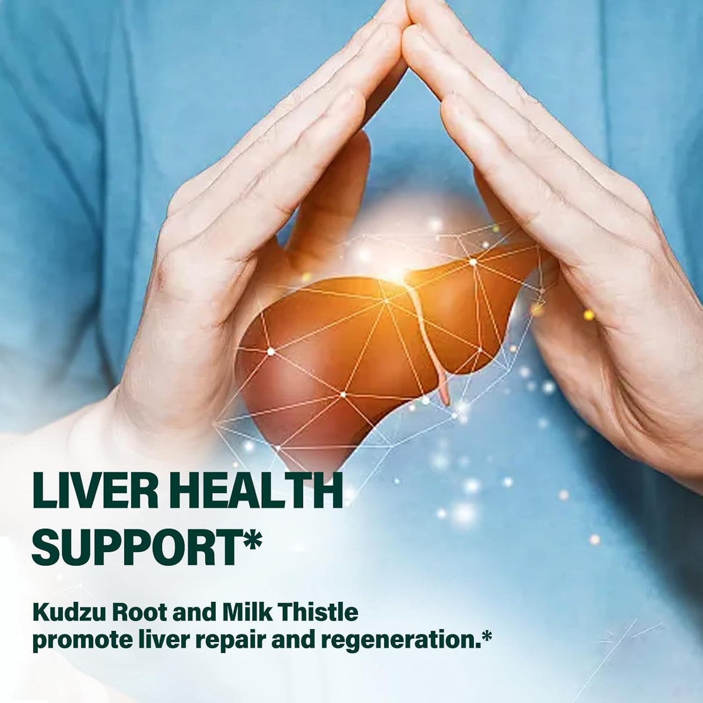 Liver Health Support: Herbal Kudzu Root Drops for Liver Cleanse Detox - 2oz Herbal Extract Blend