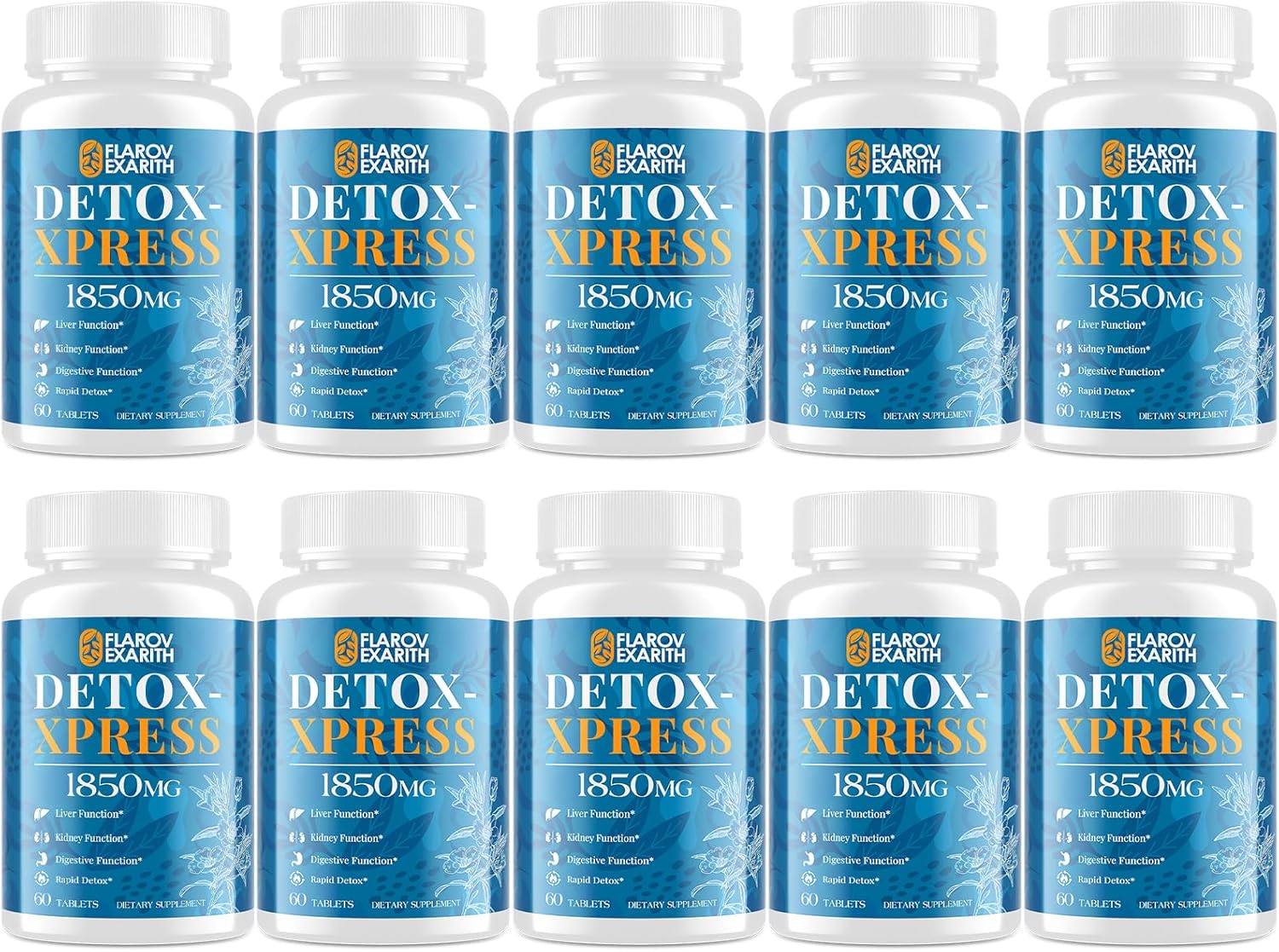 Liver Kidney Cleanse Detox & Repair with Milk Thistle - Herbal Formula for Body Detox, Toxin Flush, Digestion Balance & Mood - 600 Vegan Tablets