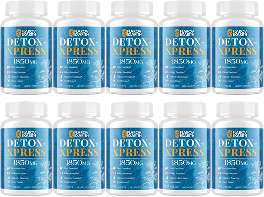 Liver Kidney Cleanse Detox & Repair with Milk Thistle - Herbal Formula for Body Detox, Toxin Flush, Digestion Balance & Mood - 600 Vegan Tablets