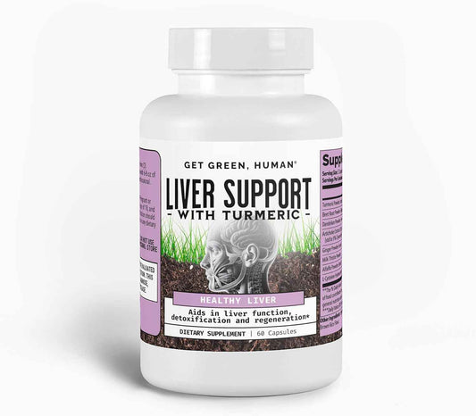 Liver Support Capsules w/Turmeric, Milk Thistle & Dandelion – Detox, Cleanse & Regenerate Liver Function – Daily Herbal Supplement w/Beetroot & Artichoke – 60 Capsules