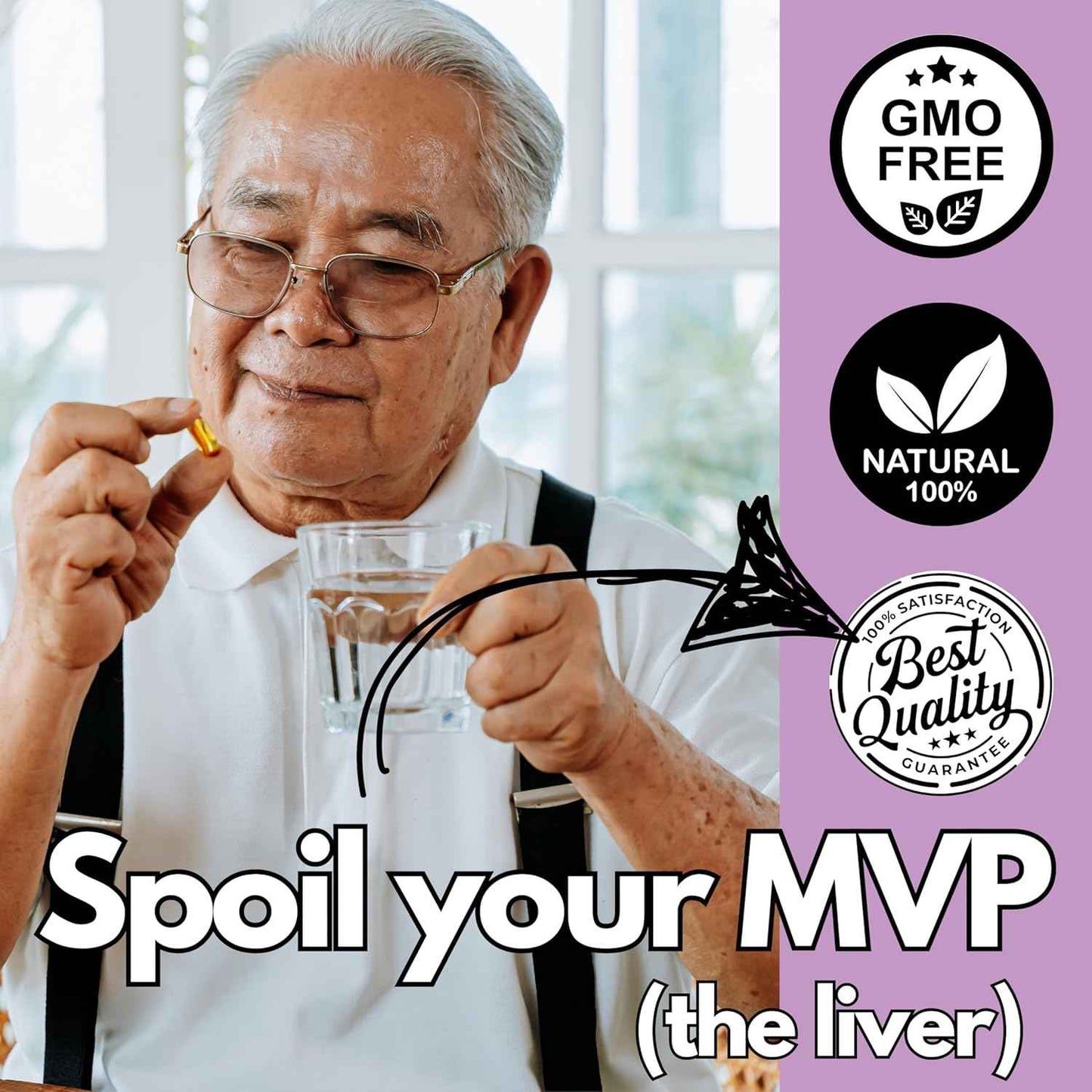 Liver Support Capsules w/Turmeric, Milk Thistle & Dandelion – Detox, Cleanse & Regenerate Liver Function – Daily Herbal Supplement w/Beetroot & Artichoke – 60 Capsules