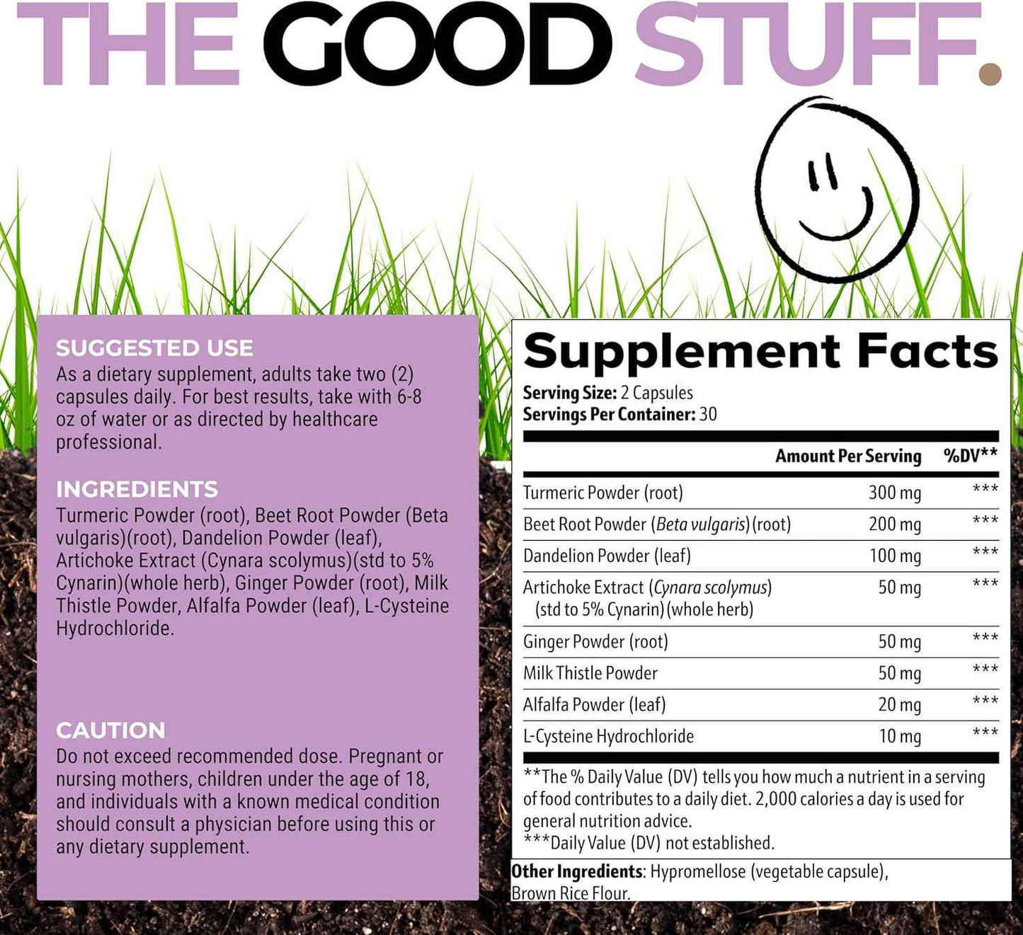 Liver Support Capsules w/Turmeric, Milk Thistle & Dandelion – Detox, Cleanse & Regenerate Liver Function – Daily Herbal Supplement w/Beetroot & Artichoke – 60 Capsules