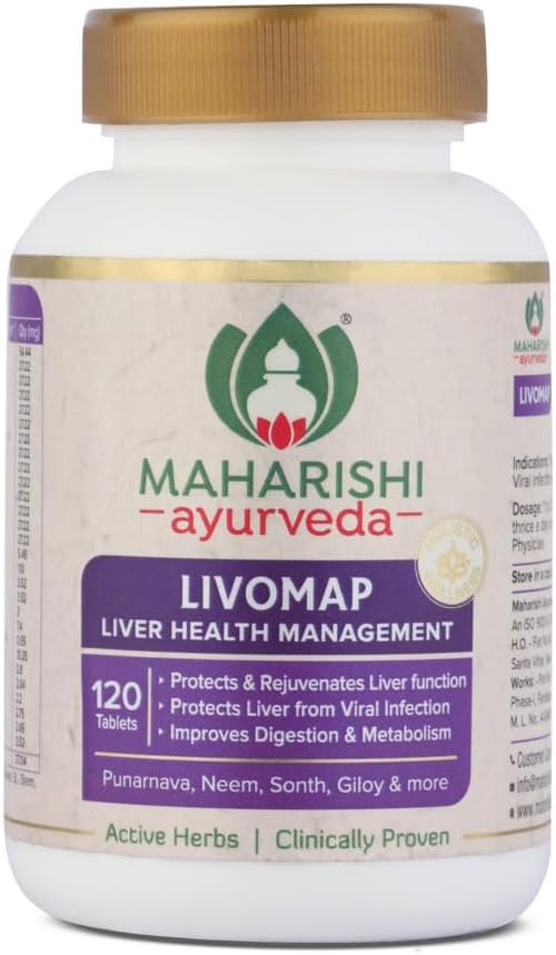 Livomap Tablets for Liver Health - Supports Liver Function, Digestion, and Health - 120 Tablets