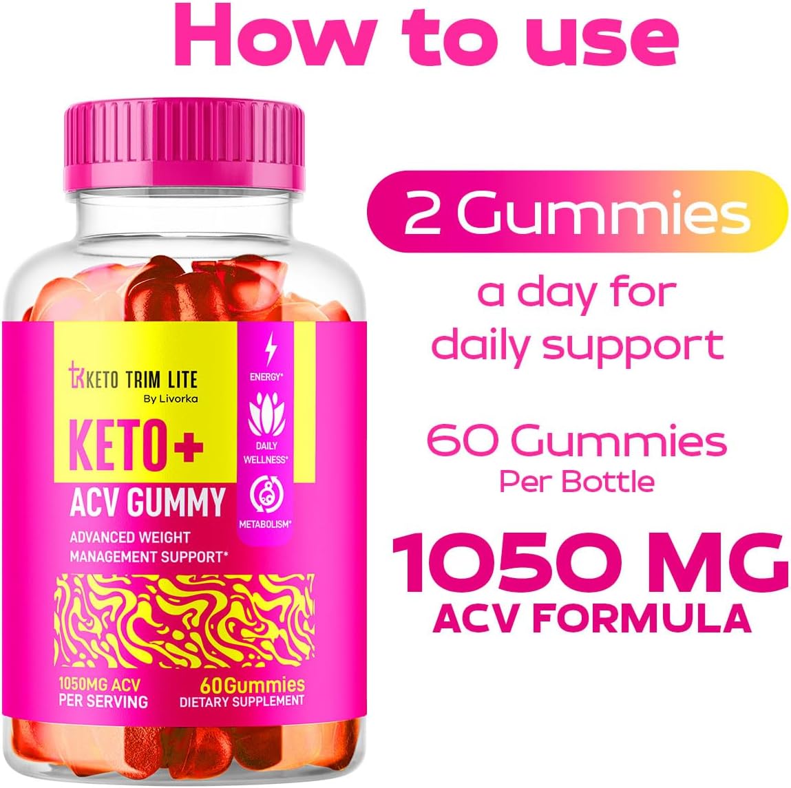 LIVORKA KetoLite Gummies - 60 Gummies Supply for 30 Days
