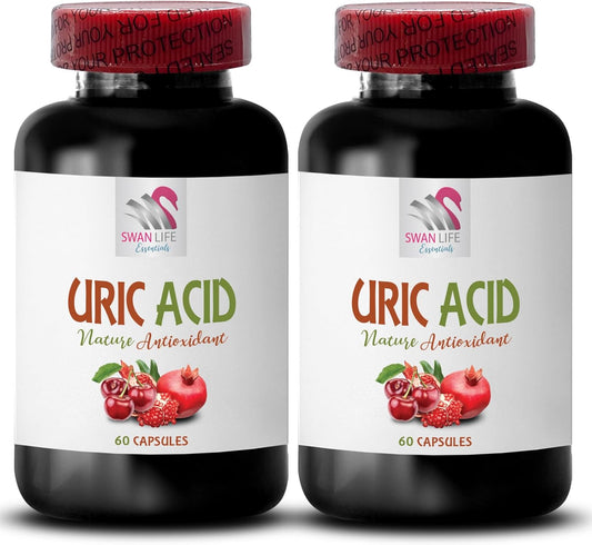 Lower Uric Acid Naturally with Swan Life Essentials - Tart Cherry & Cranberry Capsules - 120 Capsules