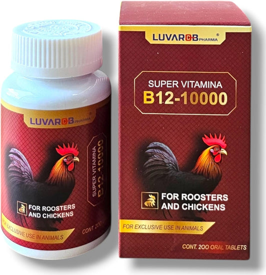 LUVAROBpharma B-12 Tablets for Birds and Roosters - 200 Count