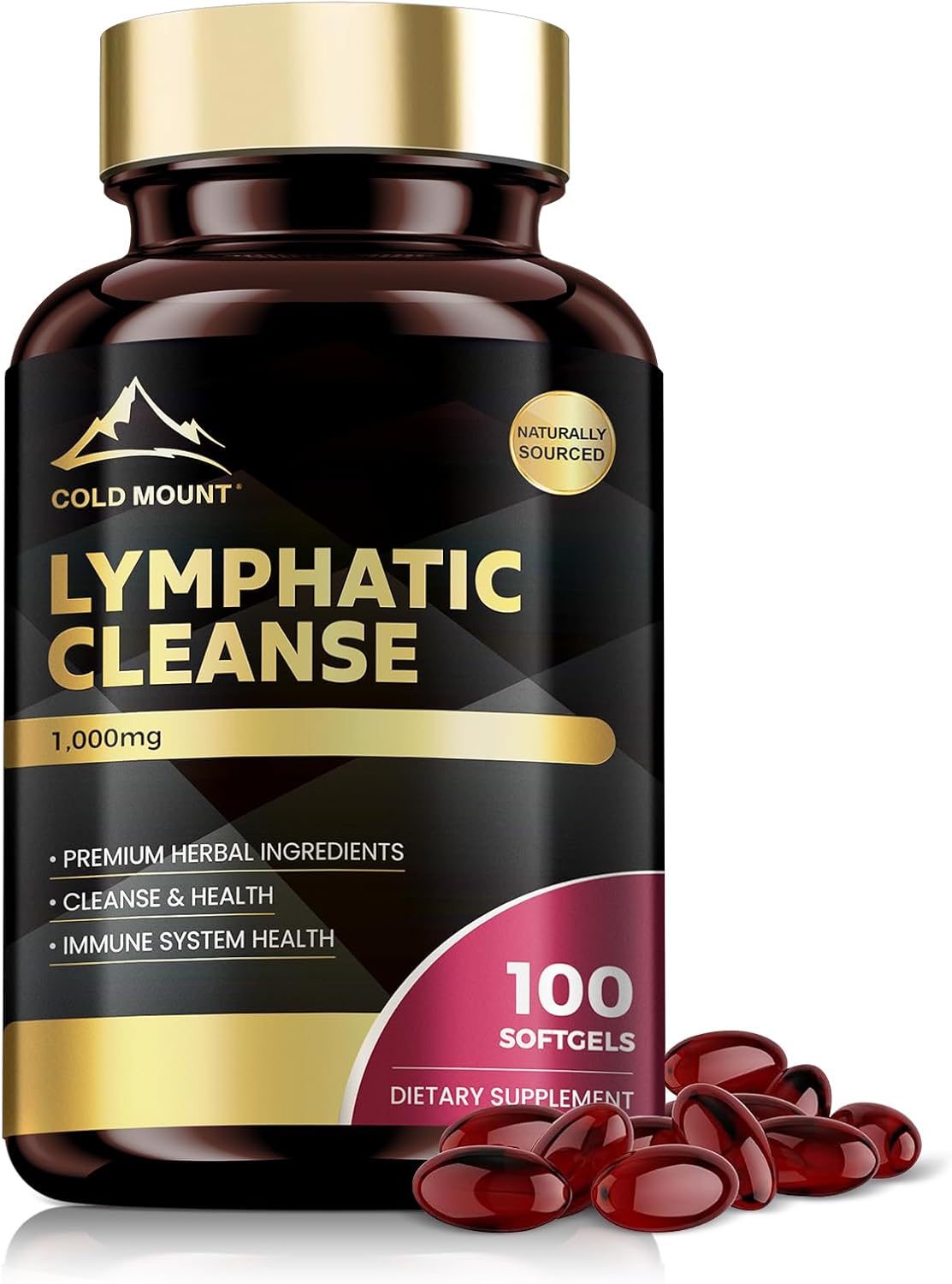 Lymphatic Drainage Support Capsules - Boost Immune Health, Cleanse & Detox - 100 Count
