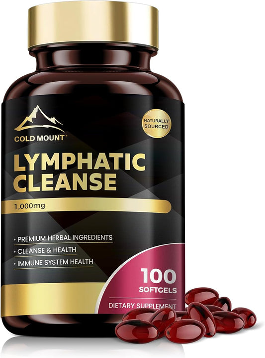 Lymphatic Drainage Support Capsules - Boost Immune Health, Cleanse & Detox - 100 Count