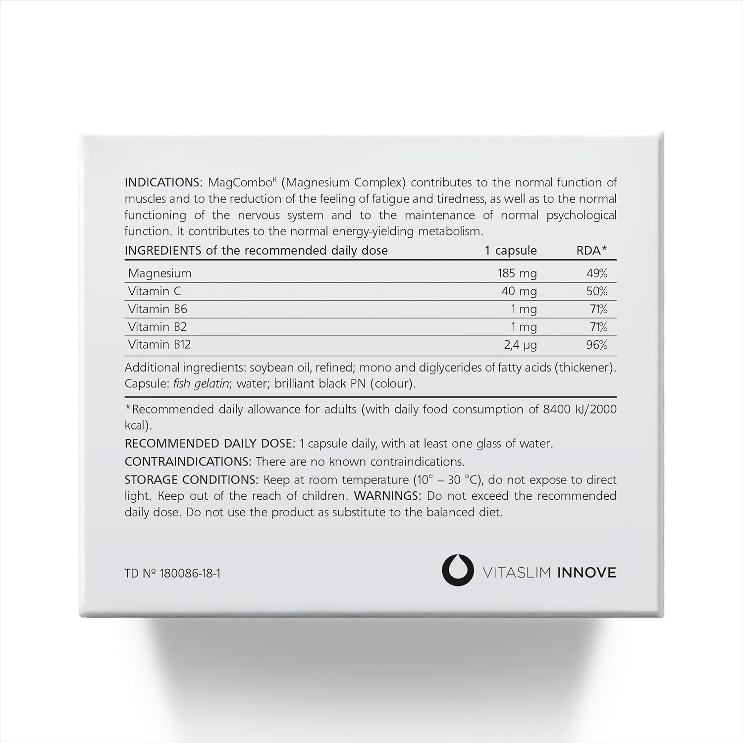 MagCombo Magnesium Supplement - High Absorption Oil Formula with Vitamins B2, B6, B12, and C - 3 Pack, 1 Capsule Daily
