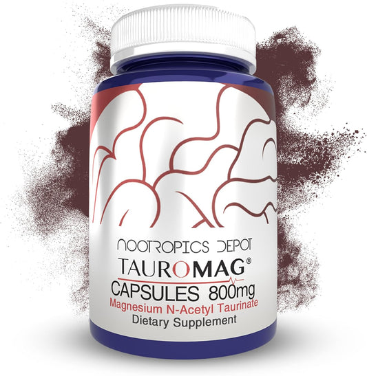Magnesium N-Acetyl Taurinate Capsules | 800mg | 90 Count | Nootropics Depot