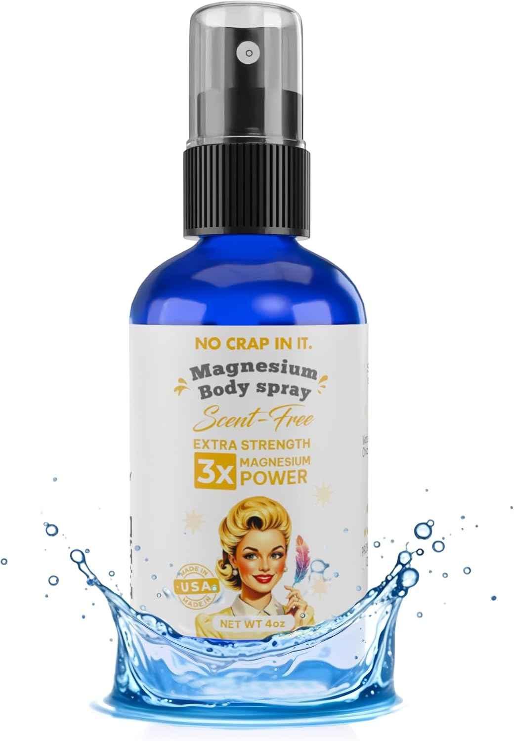 Magnesium Spray, Triple Action!- Your Way to Wellness | Immediate Relief with Our Unique Magnesium Glycinate,Citrate, Chloride Blend Spray (Scent Free)
