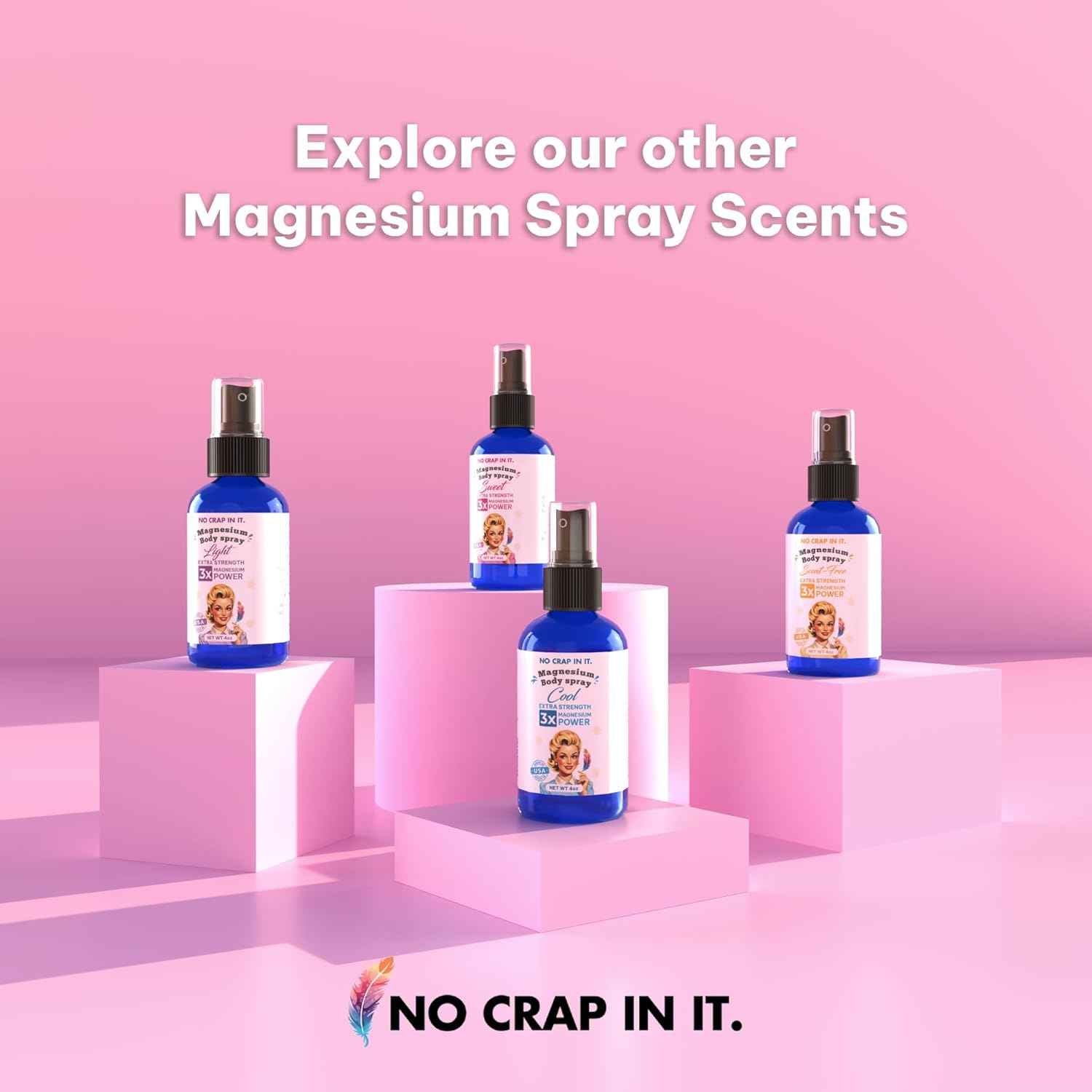 Magnesium Spray, Triple Action!- Your Way to Wellness | Immediate Relief with Our Unique Magnesium Glycinate,Citrate, Chloride Blend Spray (Scent Free)