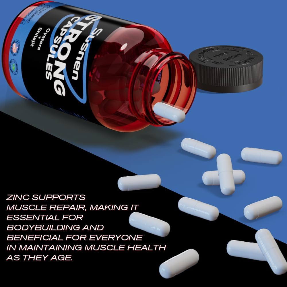 Male Energy Supplement with Oyster Titanium Seaweed Extract and Minerals - Promotes Absorption and Strengthens Body - 60 Capsules