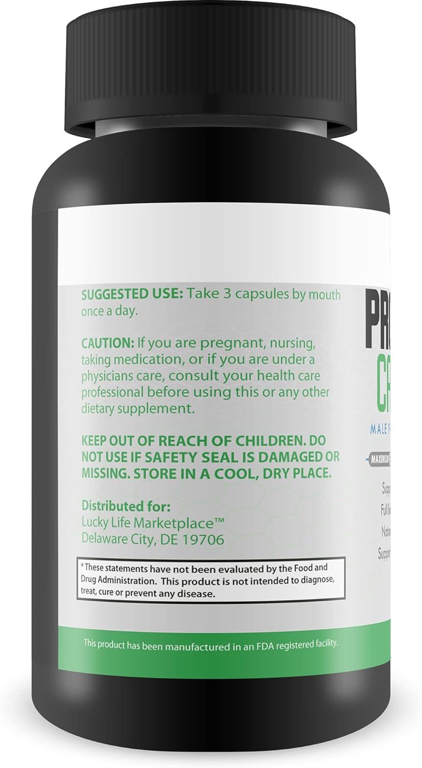 Male Prostate Support Capsules - Promote Prostate Health, Hormone Production & Urine Flow - Aid in Healthy Prostate Function & Overall Body Health