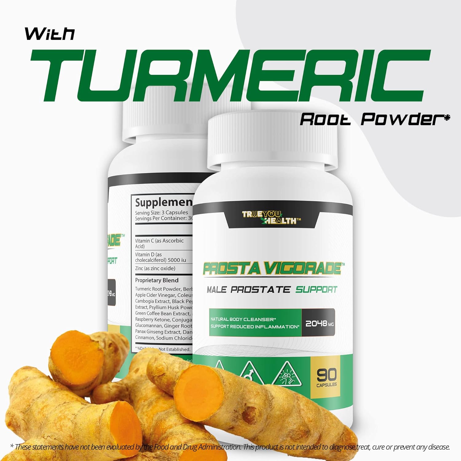 Male Prostate Support Supplement with Green Tea - Natural Antioxidant Formula for Energy, Stamina, Inflammation, Blood Flow, and Prostate Health