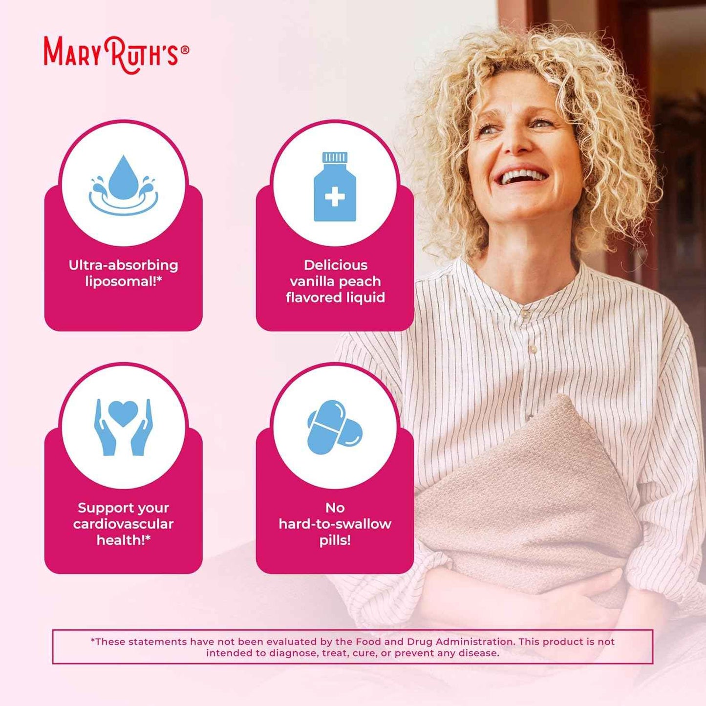 MaryRuth Organics Multivitamin for Women 40+, Womens Multivitamin Liposomal, Immune Support Supplement, Energy Supplements & Sleep Aid, Vegan, Sugar Free, Non-GMO, 15.22 Fl Oz