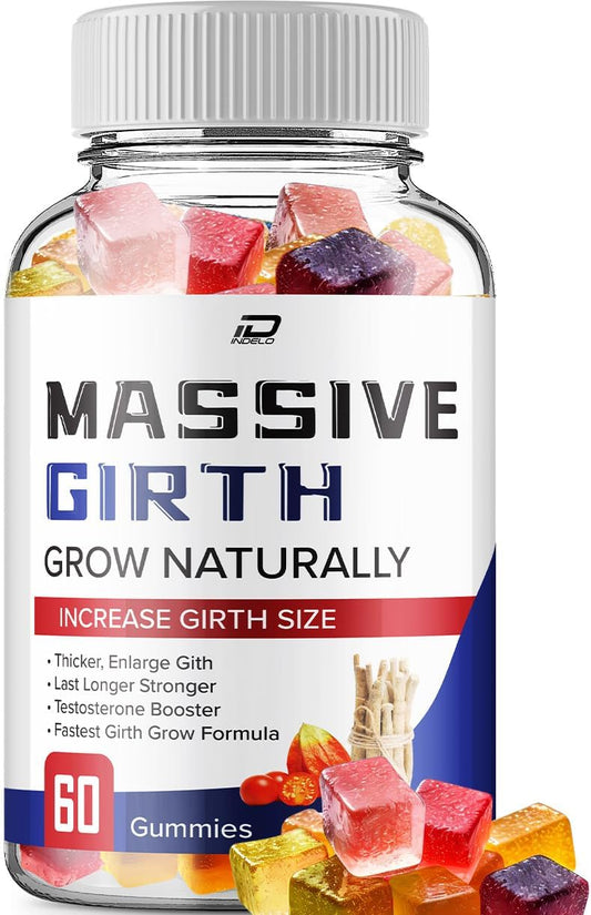 MassiveGirth metabolism booster Gummies for Men - Official Formula with Natural metabolism booster Oil - Advanced 60 Gummies Pack