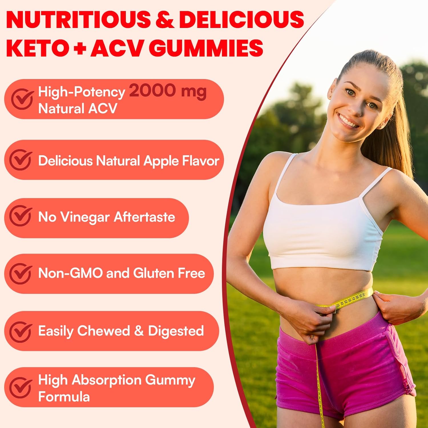 Max Strength Mightizen Apple Cider Vinegar Gummies with Green Tea, Probiotics, B12, B6 - Keto Support for Cleansing, Digestion, Gut & Immune - 2000mg - Vegan & Non-GMO - 11 Pack