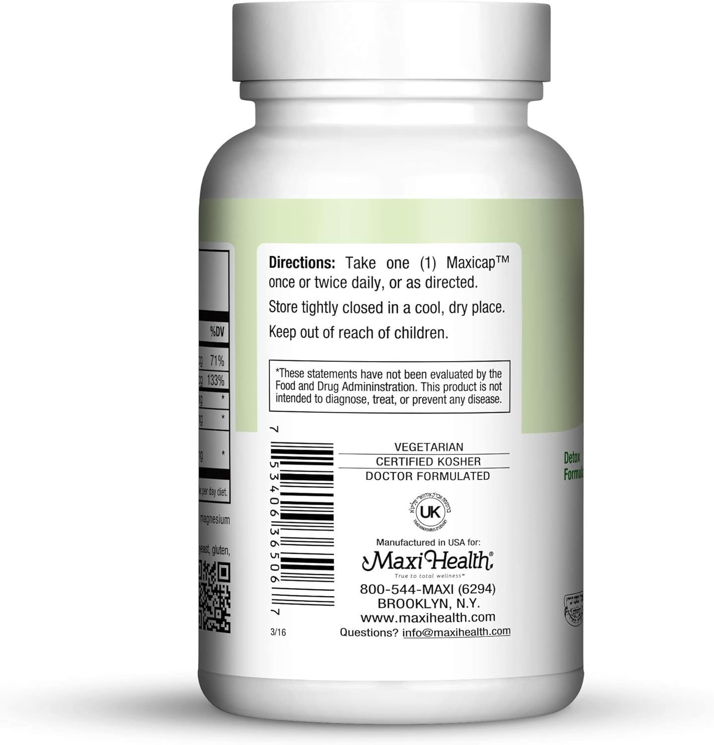 Maxi Health Maxi NAC Complex Capsules with Molybdenum and Reduced Glutathione, 60 Count - Supports Immune Health