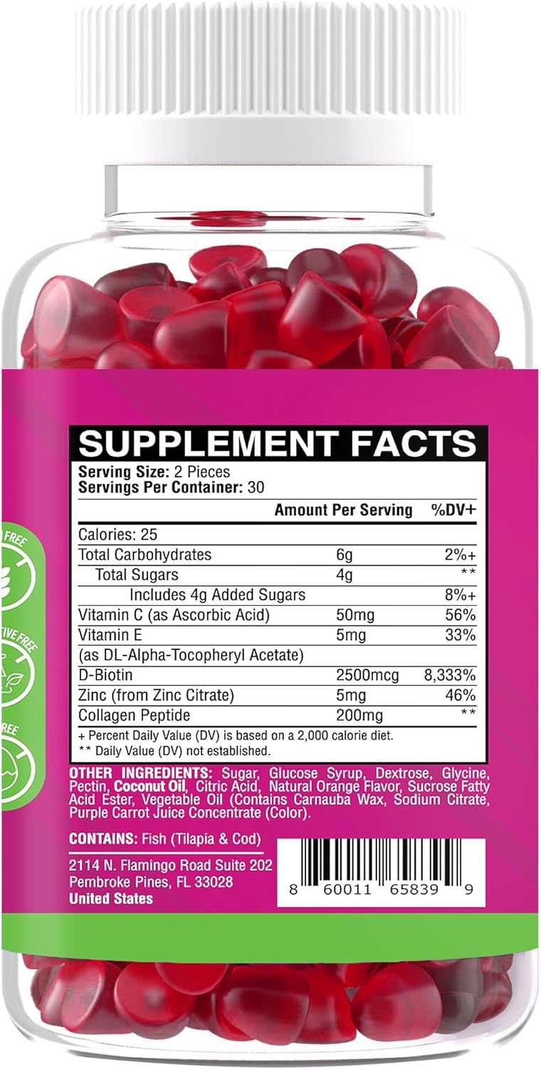 Maximize Within Vegan Collagen Gummies, Mixed Berries Flavor, 60 Gummies, Supports Hair, Skin, Nails, Joints