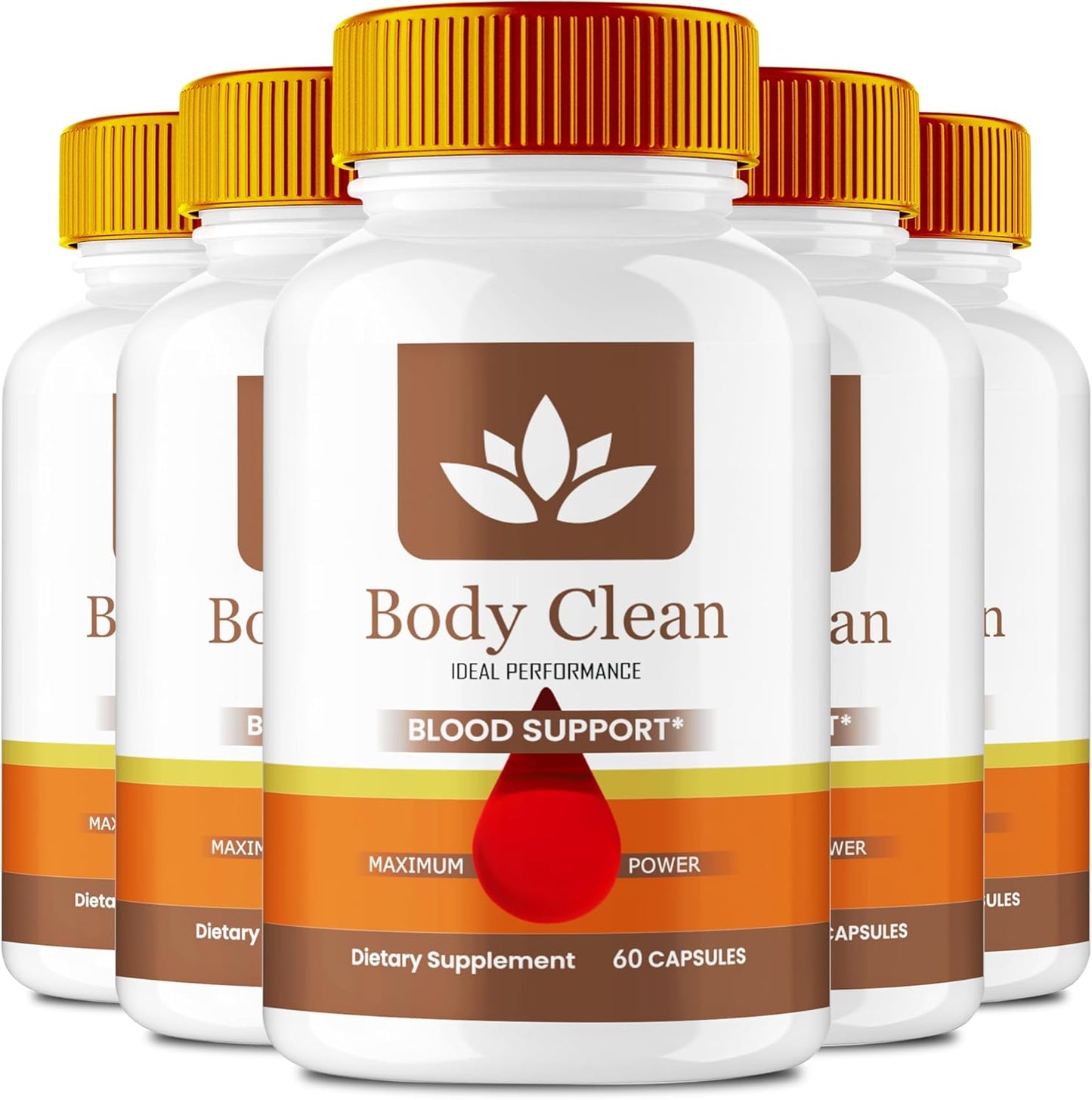 Maximum Strength Body Clean Pills - All Natural BodyClean Supplement Capsules for Ideal Performance and Health Support - 5 Pack