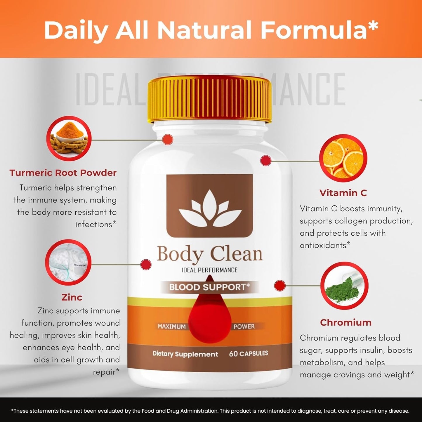 Maximum Strength Body Clean Pills - All Natural BodyClean Supplement Capsules for Ideal Performance and Health Support - 5 Pack
