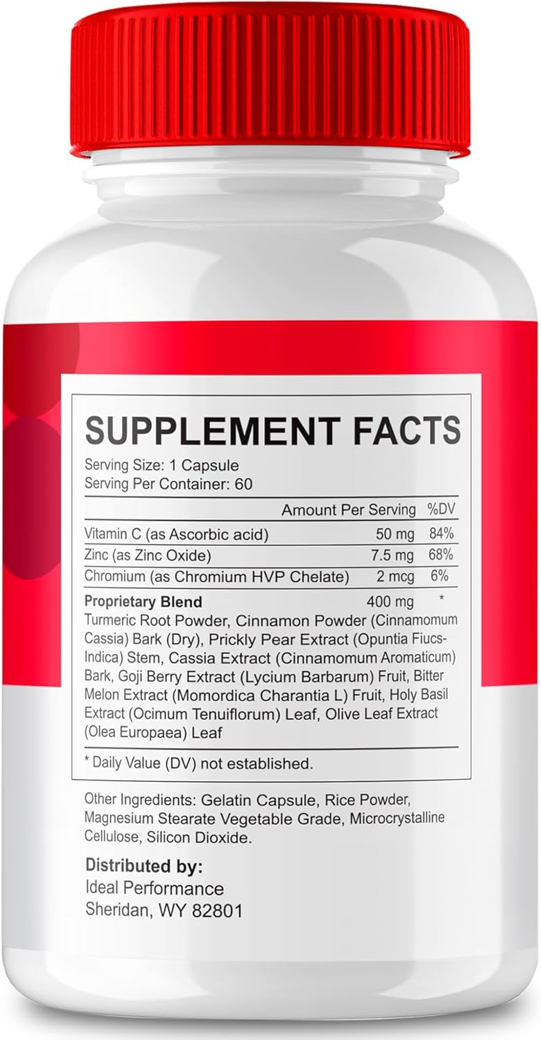 Maximum Strength GlucoBio Support Supplement Capsules - Ideal Performance for Health & Wellness - 2 Pack