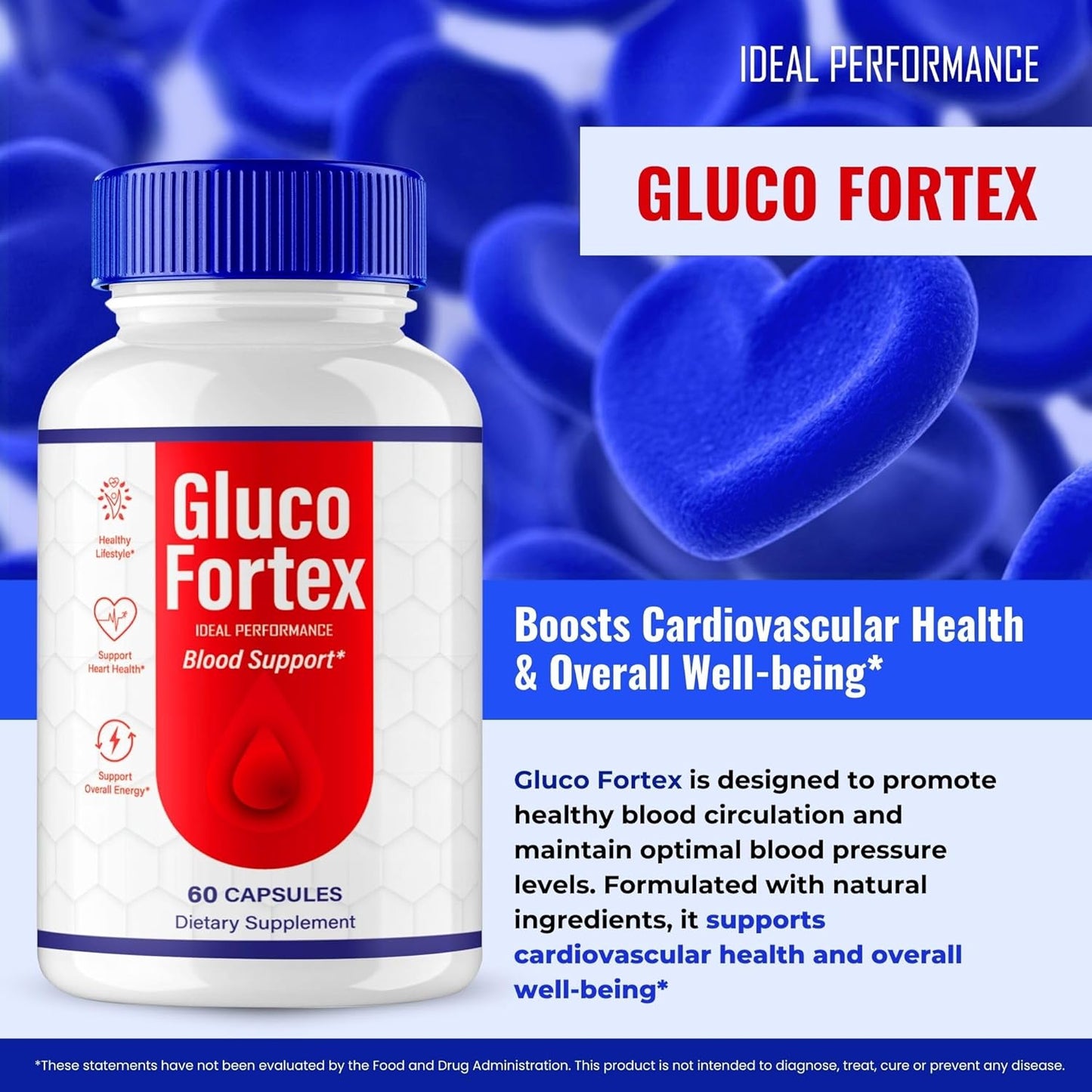 Maximum Strength GlucoFortex Capsules - Natural GlucoFortex Support Supplement for Health & Wellness (3 Pack)