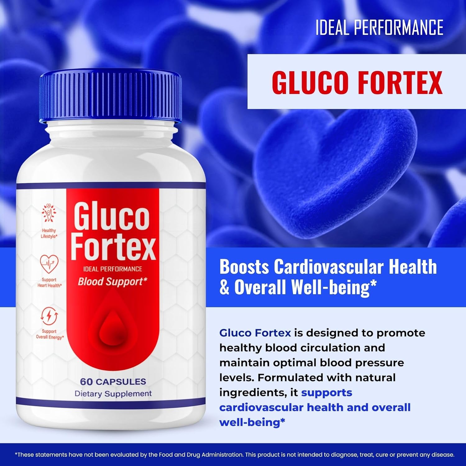 Maximum Strength GlucoFortex Capsules - Natural GlucoFortex Support Supplement for Health & Wellness (3 Pack)