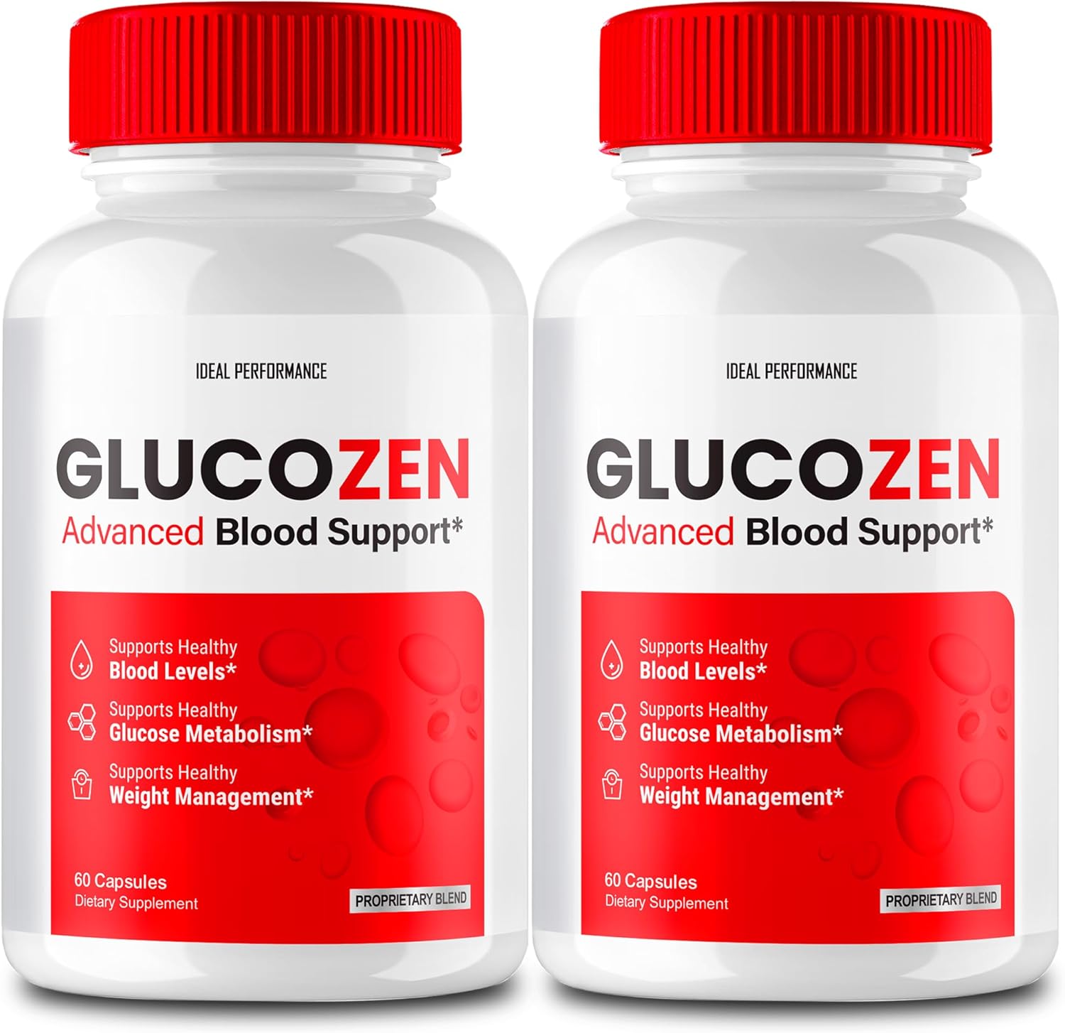 Maximum Strength Glucozen Support Capsules - All Natural Glucose Health Supplement for Wellness - 2 Pack of Gluco Zen Pills