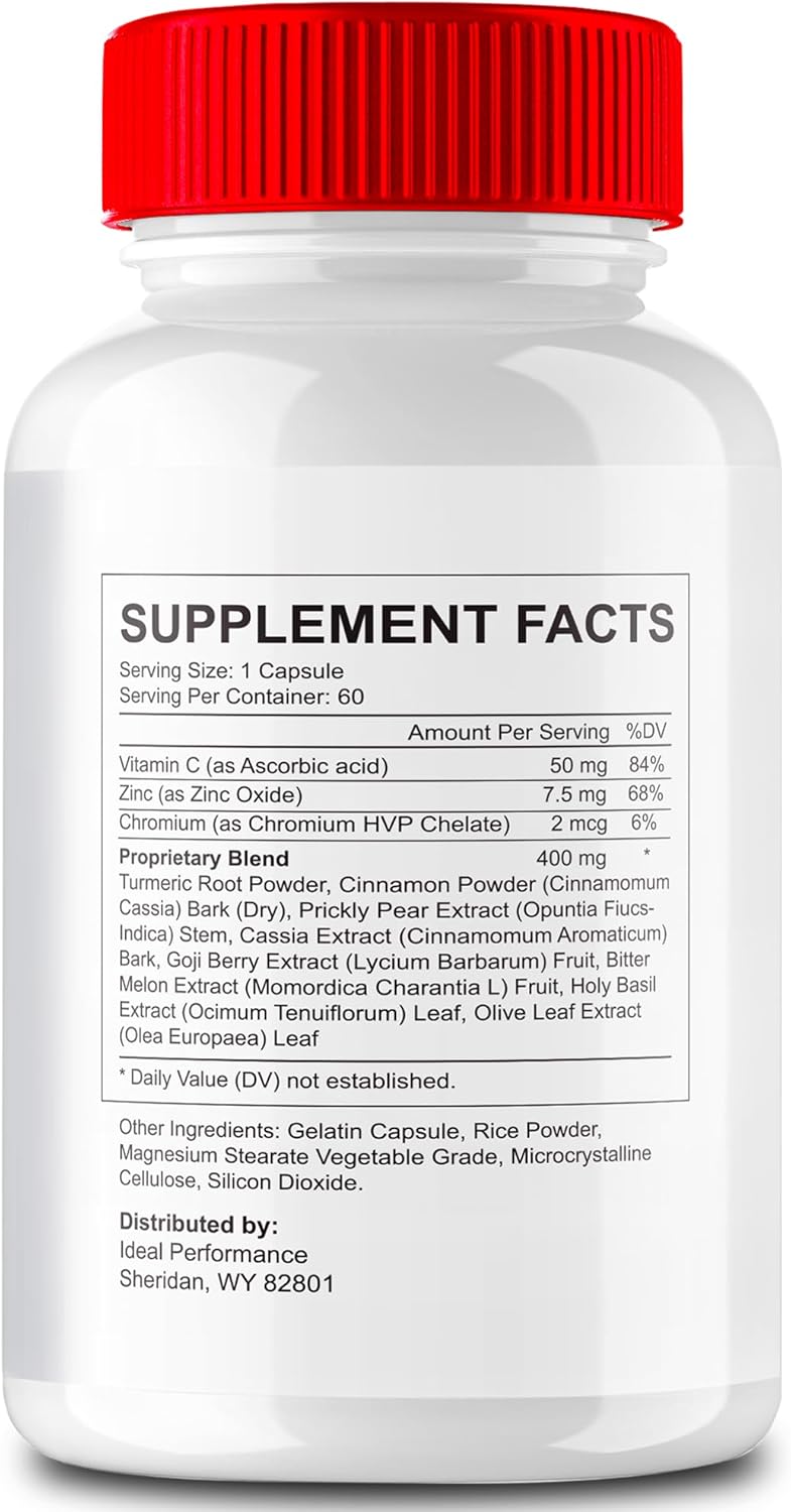Maximum Strength Glucozen Support Supplement Capsules - All Natural Formula for Ideal Performance and Wellness - 3 Pack