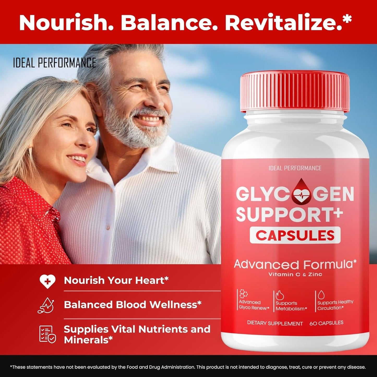Maximum Strength Glycogen Support Capsules - Advanced Formula Supplement for Healthy Levels and Overall Wellness - All Natural Pills (3 Pack)