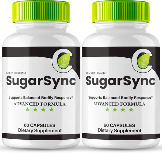 Maximum Strength Sugar Sync Capsules for Glyco and Joint Optimization - Gluco Cleanse Detox Formula with Advanced Reviews (2 Pack)
