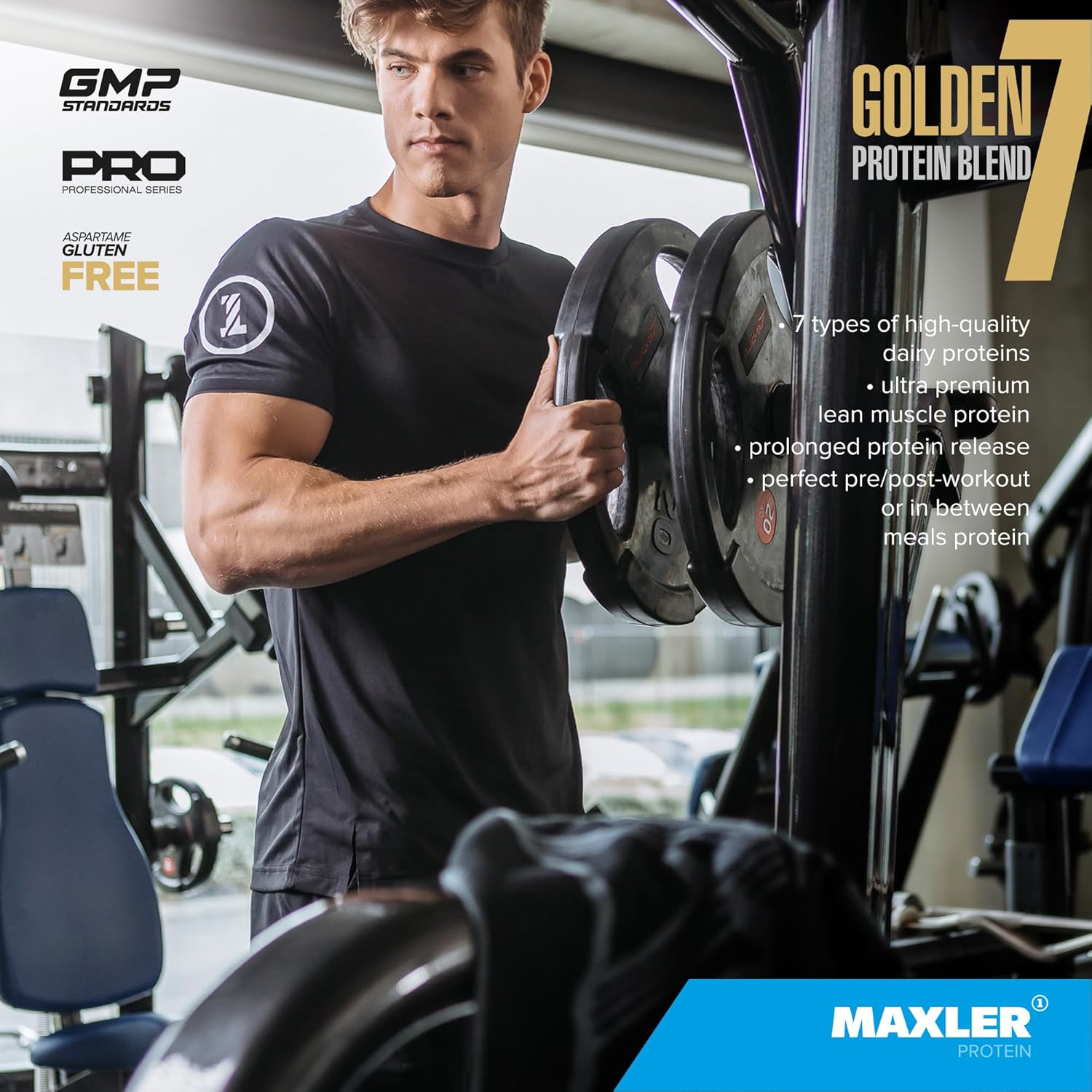 Maxler Golden 7 Protein Blend - Cookies and Cream Protein Powder 5 lb - Ideal for Building Muscle and Enhancing Recovery