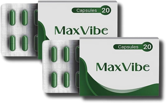 MaxVibe Blended Nutrition Supplement (2 Pack) for Enhanced Performance, Energy, and Endurance - 40 Capsules